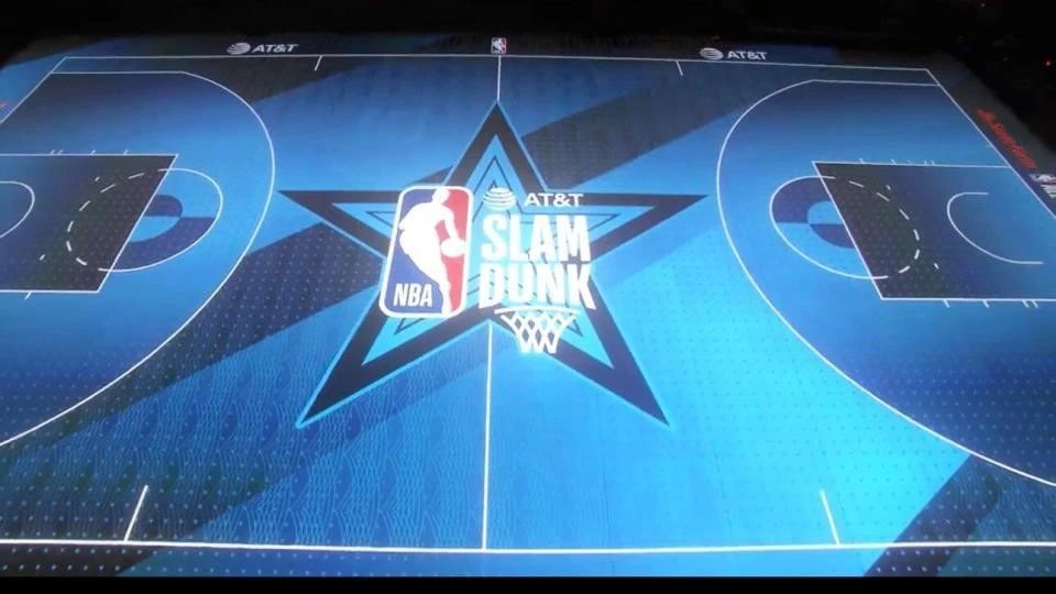 NBA全明星賽首次采用LED地板屏，艾比森至真顯示閃耀籃球盛宴